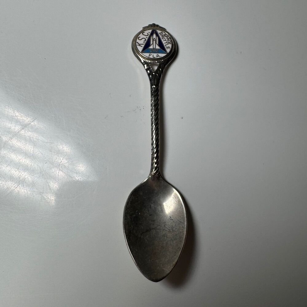 VTG NASA Kennedy Space Center Souvenir Spoon KSC Space Shuttle Florida Silver